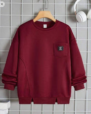 Shein Solid Color Round Neck Sweatshirt, 10T +