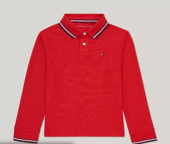 Tommy Kids' Long-Sleeve Wicking Polo +