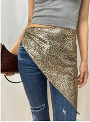 Shein Classic Leopard Print Triangular Scarf -.