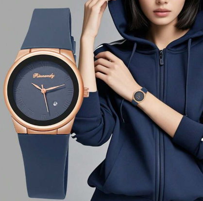 Shein 1pc Women's Quartz Wrist Watch With Plastic Strap +