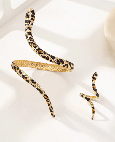 Shein 1 Set Fashionable European And American Snake Jewelry Set >