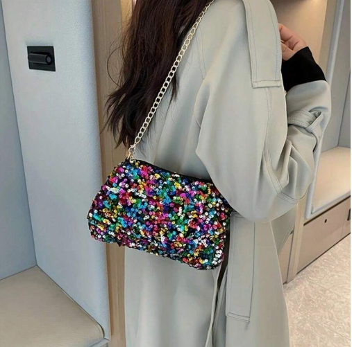 Shein Luxury Designer Shoulder Bags Pu Leather Evening Clutch Bag >