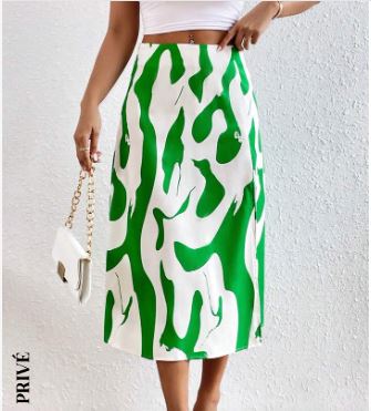 Shein Graphic Print A-Line Skirt, S+