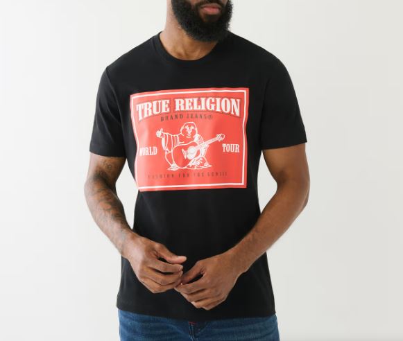 True Religion World Tour Logo Tee, XL /#