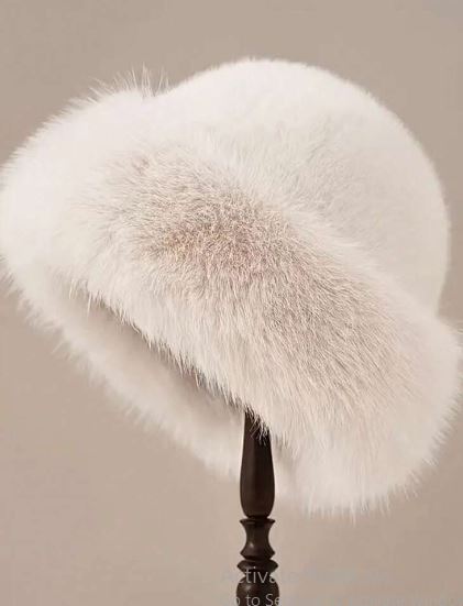 Shein 1pc Women's Luxury Faux Fur Winter Hat -.