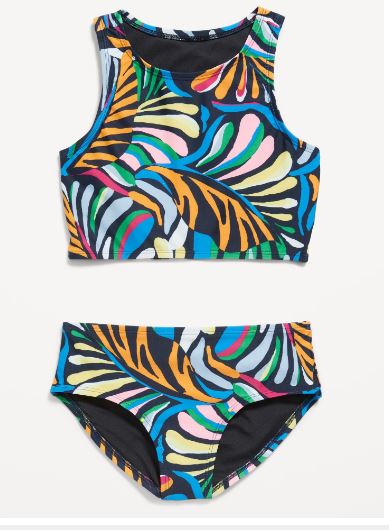 Old Navy Printed Bikini Swim Set for Girls, 8T */