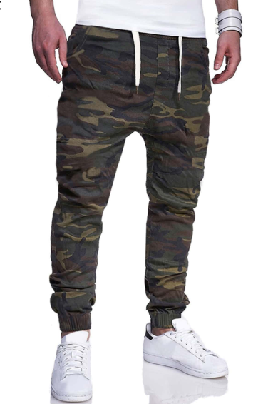 Shein Loose Men's Camouflage Print Drawstring Waist Pants, XL +