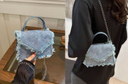 Shein Mini Denim Blue Purse>