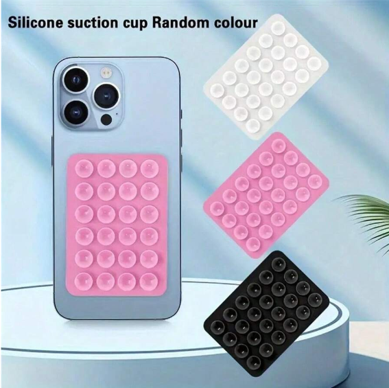 2pcs Silicone Phone Handle With Suction Cup -.
