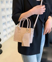 Shein Mini Square Bag With Small Pouch Stitch -.