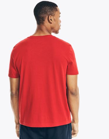 Nautica Solid V-Neck T-Shirt, XXL +