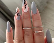 Shein Vaveah 24Pcs Summer Press on Nails Medium, Acrylic Stiletto Fake Nails +