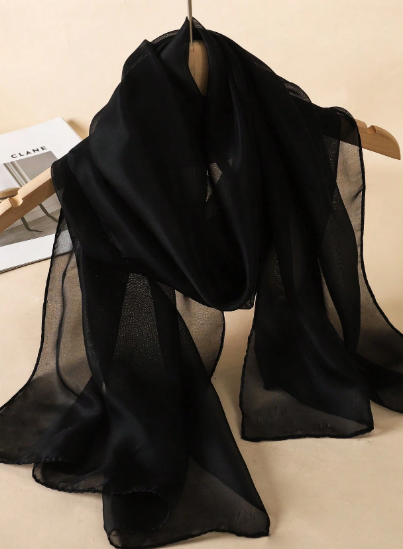Shein 1pc Women's Classic Lightweight Chiffon Multipurpose Silk Scarf +