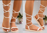 Shein Soft-Soled And Comfortable Special Tie-Up Sandals, Size: 39
