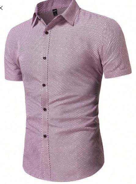 Shein Manfinity Mode Men Argyle Print Shirt, L*/