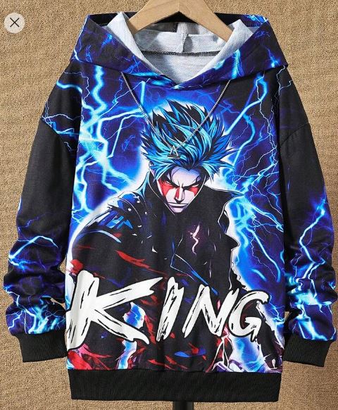 Shein Tween Boy Letter & Figure Graphic Hooded Sweatshirt, 12T+