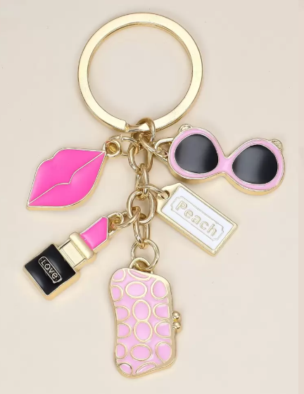 Shein Alloy Lipstick Shaped Keychain +