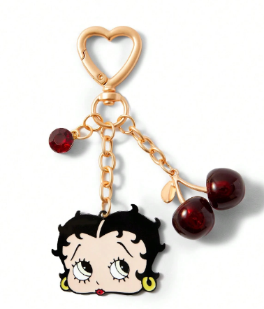 Shein Betty Boop x Shein Fashionable 3D Cherry Keychain -.