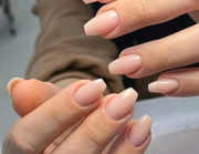 Shein Gel Press On Nails Short Medium Coffin, Solid Color Fake Nails +