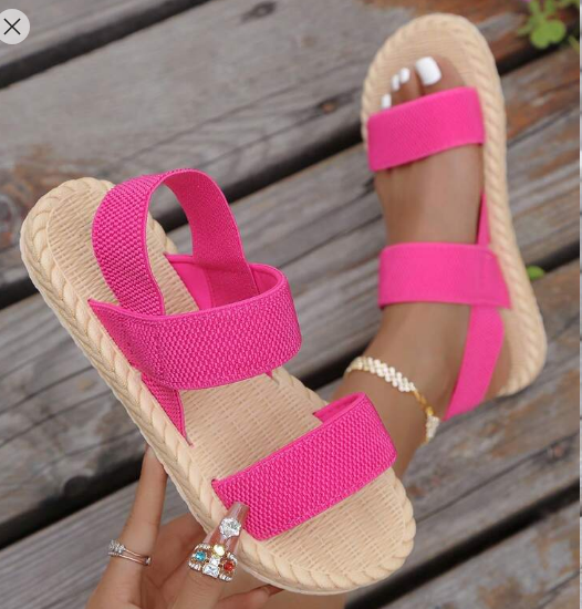 Shein Summer Fashion Non-Slip Women Flat Sandals, Size: 39 +