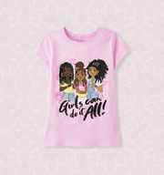 CH. Place Girls Can Do It All Graphic Tee - pink, 16T+