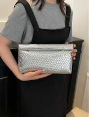 Shein Women's Fashion Crocodile Pattern Flap Square Handbag >