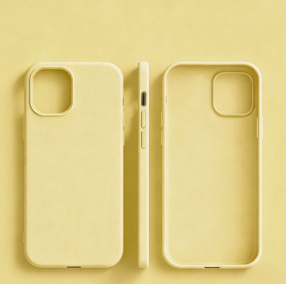 Liquid Silicone Phone Case In Solid Yellow>