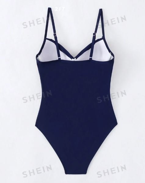 Shein Women's One-Piece Swimsuit Bathing Suits Women, L +