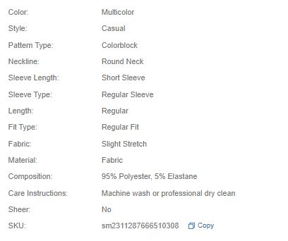 Shein Men's Colorblock Round Neck T-Shirt >