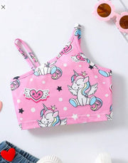 Shein Young Girl Cute Unicorn & Heart Print Tank Top, 4T +