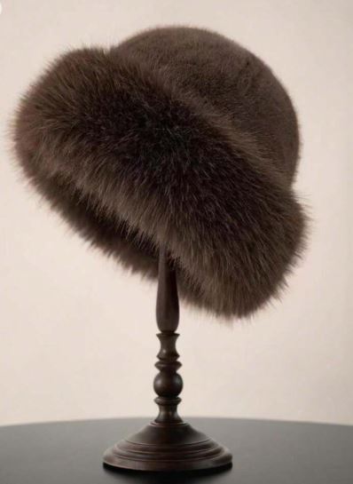 Shein 1pc Women's Luxury Faux Fur Winter Hat -.
