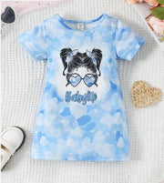 Shein Baby Letter & Figure Graphic Tee Dress, 18-24M +