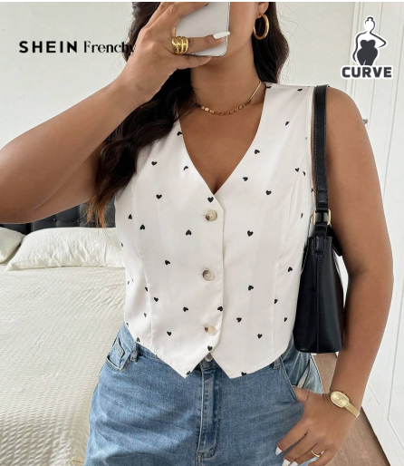 Shein Women's Sleeveless Casual Shirt, M +