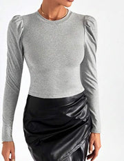 Shein Puff Sleeve Tee, L +