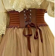 Shein 1pc Women Waist Belt, Decorative Wide Belt With Fringe Lace >