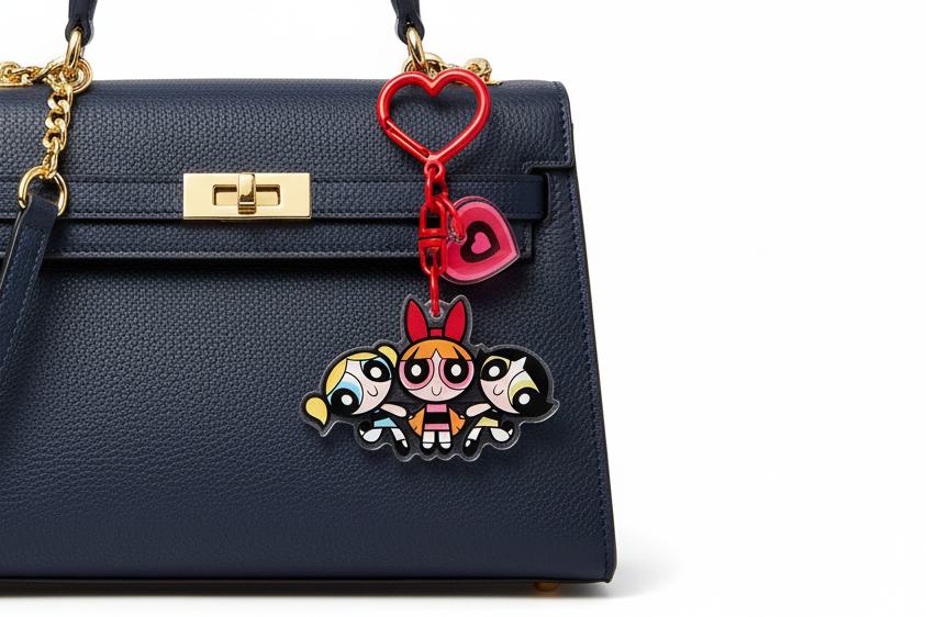 Shein The Powerpuff Girls Bubbles, Buttercup Pattern Keychain -.