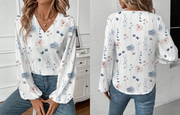 Shein Women Casual Floral Print Blouse, XL +