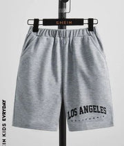 SHEIN Kids EVRYDAY Boys Letter Graphic Track Shorts, 10T+