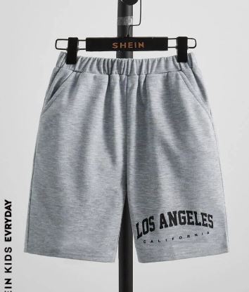 SHEIN Kids EVRYDAY Boys Letter Graphic Track Shorts, 10T+