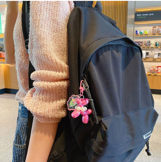 Shein Cute Bubble Puppy Beaded Keychain >