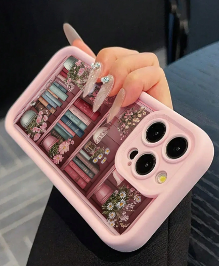 Book Painted Slot Fashion Soft Shockproof Iphone Case>