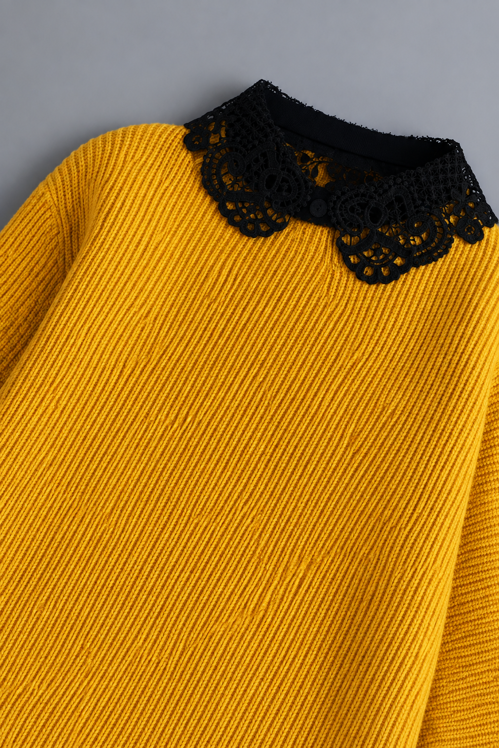 Shein Lace Standing Ruffle Decorative Shirt Collar >