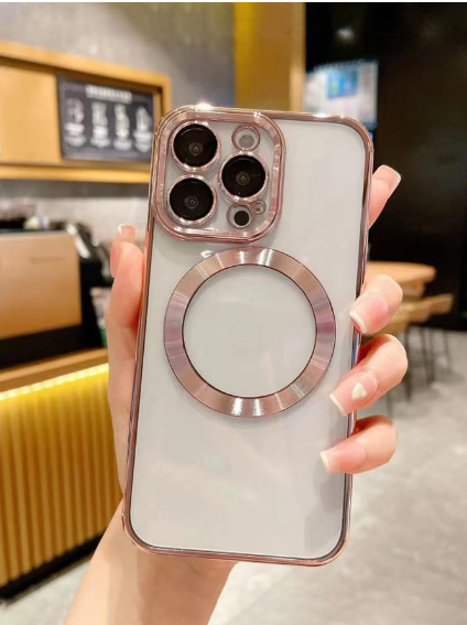 New CD Hollow With Lens Cover Magnetic Phone Case>