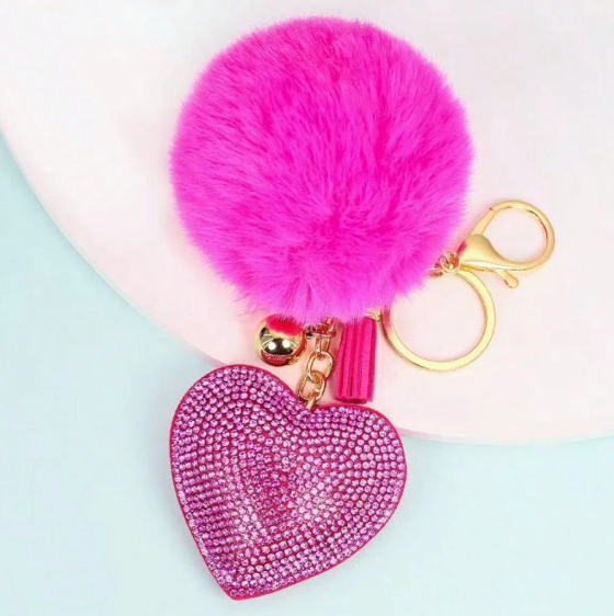 Shein 1pc Light Luxury Mini Glitter Keychain -.