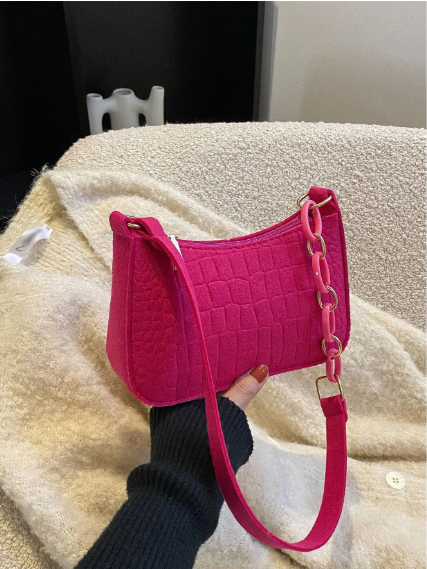 Shein Crocodile Embossed Chain Bag +
