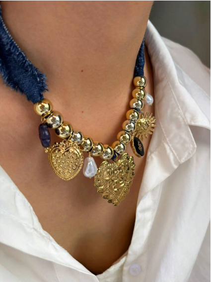 Shein Monlansher Fashionable Multi-Element &amp; Multi-Pendant Necklace>