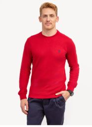 U.S. Polo Crew Neck Solid Thermal T-shirt, M +