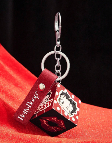 Shein Betty Boop | 1pc Cartoon Alphabet Printed Magic Cube Keychain +