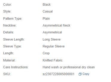 Shein SXY Solid Cut Out Asymmetrical Neck Slim Fit Top >