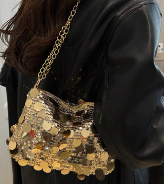 Shein 1pc Sequin Shoulder Bag >